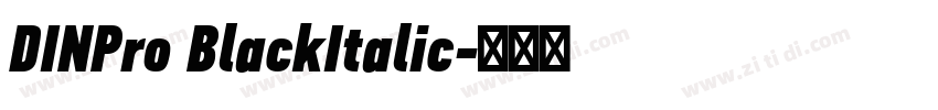 DINPro BlackItalic字体转换